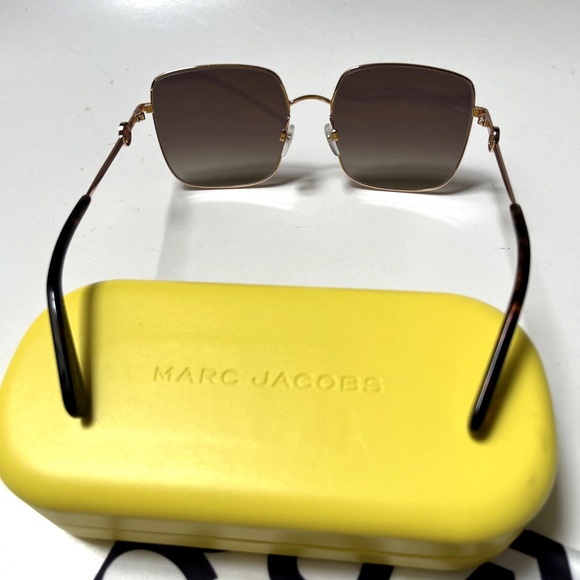 New in Case Original $200 MARC JACOBS 654/S Square Sunglasses Metal Tortoise main image 6